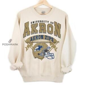 Sand Akron Zips Football Ncaa Sweatshirt University Univ Sand